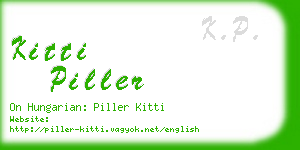 kitti piller business card
